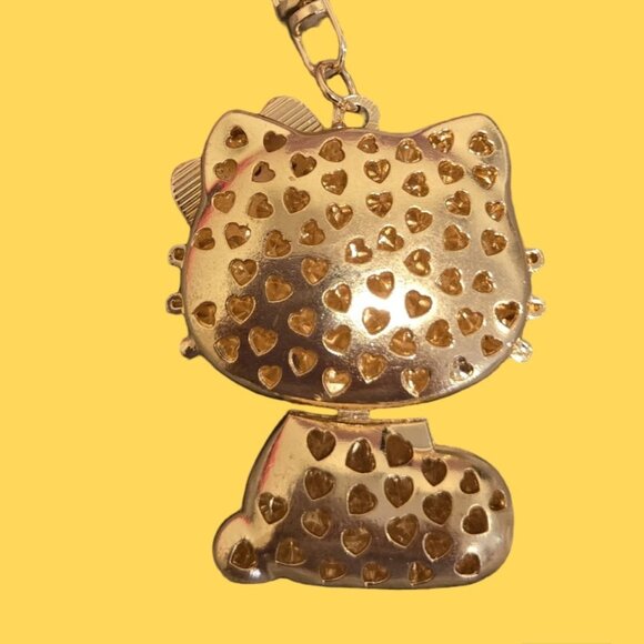 Blue Rhinestone Large Hello Kitty Keyring clip - Picture 4 of 4